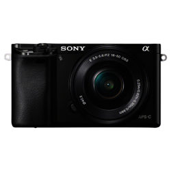 Sony A6000 Compact System Camera with 16-50mm OSS Lens, HD 1080p, 24.3MP, Wi-Fi, NFC, OLED EVF, 3 Tilting Screen Black